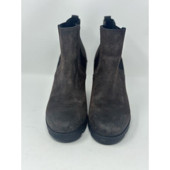 Sorel Women's Joan Uptown Chelsea Leather Boots Size 7 Blackened Brown - Picture 3 of 8